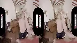 قضيب افتراضي للشقراء سيسيليا: اباحية غامرة كاملة