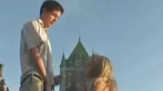 جنس علني صعب: زوجة متلهفة بعد العمل