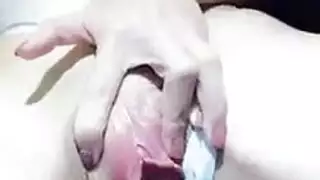فتاة آسيوية تلهم زبًا أسود ضخمًا مثل الجنون وتستعد لعمل فيديو إباحي